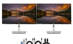 2 X Dell P2725qe 27" 4k Uhd Usb Type-c Hub Monitor (p2725qe) + Cleaning Kit. Fixed Price $1099.95.