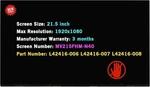 21.5" Lcd Screen For Hp 22-d 22-dd0210 22-dd0143w Fhd 30pin Non-touch Display. Fixed Price $199.00.