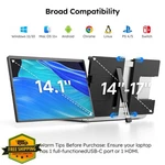 Dopesplay 14.1" Fhd Ips Laptop Extender, Dual Monitor, 16:10, Matte. Fixed Price $159.99.