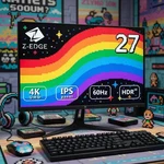 Z-edge 27" 4k Gaming Monitor Uhd 2160p Ips Display Amd Freesync Hdr Supp. Fixed Price $216.99.