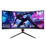Ktc H34s18s 34'' Curved Ultrawide Gaming Monitor, 21:9, 3440x1440p 1500r. Fixed Price $210.00.