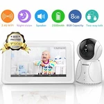 Bigasuo Upgrade Baby Monitor, Video Monitor 7" Set, White. Fixed Price $149.99.