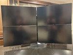 Four Dell U2717dt 27" Monitors With Ergotron Quad Stand. Fixed Price $449.99.