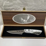 Bud K Bk559 Fixed Blade Knife Wolf Design Ss Clip Point W/display Box. Fixed Price $20.00.