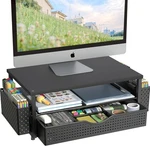 Spacrea Desk Organizer And Accessories, Computer Monitor Stand Riser Black. Fixed Price $28.88.