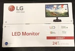Lg 24m47vq Led 24" Monitor 1080p Fhd Computer Black W/ Base Open Box. Fixed Price $79.95.