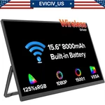 Eviciv 15.6'' Wireless 100%s Rgb Portable Monitor Usb C Hdmi Screen For Computer. Fixed Price $109.99.