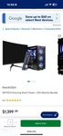 Skytech Gaming Storm Tower Desktop With 27in Monitor Bundle. Fixed Price $1000.00.