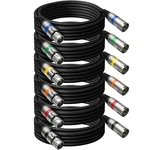 Heams Professional 6 Pack 25ft Xlr Cables, 25ft, Upgraded Colorful Connector. Fixed Price $89.99.
