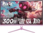 Pixio Pxc279 Wave Pink 27" 300hz Refresh Rate Fhd 1080p Resolution 1650r Curved. Fixed Price $266.31.