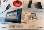 Aoc Portable Lcd Monitor 15.6 Inch E1659fwu Usb For Laptop, Pc New Sealed Box. Fixed Price $46.50.