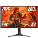 Aoc 27" Curved Gaming Monitor, Fhd 1080p, 280hz (dp) 240hz (hdmi), 0.3ms Mprt, V. Fixed Price $208.65.