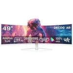 Curved Monitor 49 Inch 3840x1080 144hz Ultrawide White Lumiere49 Led R1500 E-led. Fixed Price $774.99.
