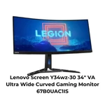 Lenovo Screen Y34wz-30 34" Va Ultra Wide Curved Gaming Monitor Hdmi 67b0uac1is. Fixed Price $1227.90.