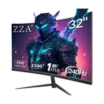 Zza 32" Curved Gaming Monitor, Fhd 1920x1080, Va, 1ms 240hz, Freesync Premium.... Fixed Price $218.71.