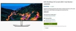 Dell Ultrasharp U3423we 32 In Wqhd Curved Screen Lcd Monitor. Fixed Price $450.00.