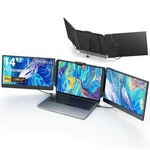 Apildella 14 Triple Laptop Screen Extender, 1080p Fhd Portable Dual Monitor Fo. Fixed Price $234.69.