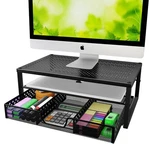 Simple Trending Metal Monitor Stand Riser And Computer Desk Organizer With Dr.... Fixed Price $28.04.