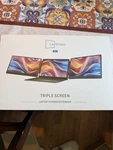 Open Box - Laptomo S3 Laptop Screen Extender, 14'' Triple Portable Monitor. Fixed Price $150.00.
