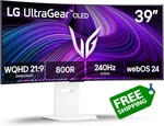 Lg 39" Ultragear Oled Wqhd (3440 X 1440) 240hz 1ms Curved Gaming Monitor. Fixed Price $1260.96.