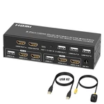 Dual Monitor Hdmi Kvm Switch 4k 60hz, 2 Port Usb Extended Display Switcher For. Fixed Price $43.24.