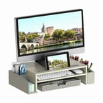 Simple Houseware Desk Monitor Stand Riser With Adjustable Organizer Tray (maple). Fixed Price $39.97.