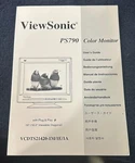 Viewsonic Ps790 19" Crt Color Monitor Vcdts21420-1m/1e/1a - User's Guide. Fixed Price $13.75.