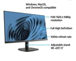 Onn 24" Fhd Monitor 100hz Bezel-less Adjustable Stand Hdmi Vga (100162751). Fixed Price $125.00.