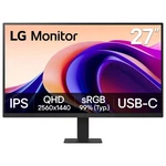 Monitor 27 Inch Qhd 2560x1440 Ips 100hz Usb C 15w Pd Black Lg U631a-b 27u631a-b. Fixed Price $299.99.