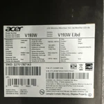 Acer V193w 19" Lcd Monitor 1440x900 16:10 Dvi D-sub Black 50000:1 250cd/m 5ms. Fixed Price $127.25.