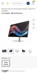4k Monitor Hp Series 7 Pro 727pm 27" Uhd 16:9, Thunderbolt 4. Fixed Price $470.00.