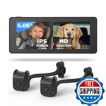 Baby Car Camera For 2 Kids 6.86" 1080p Ips Dual-camera Split Screen Monitor -. Fixed Price $77.48.