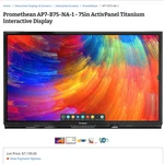 Promethean Ap7-b75-na-1 - 75in Activpanel Titanium 4k Touchscreen Tv Android. Fixed Price $1249.00.