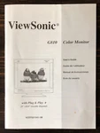 Viewsonic - G810 Color Monitor User's Manual (1999). Fixed Price $2.99.