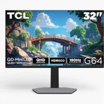 Tcl 32" G64 Series Qhd Hdr Qd-mini Led Gaming Monitor Black And Gray 32g64. Fixed Price $339.99.