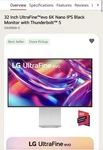 Lg Ultrafine Evo 32u990a-s 32" 6k Nano Ips Monitor Thunderbolt 5 6144x3456 Black. Fixed Price $940.00.