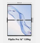 Jsaux Flipgo Pro Dual Stacked 16 Portable Monitor Pm0205 + Stand, Adapt. Fixed Price $508.09.