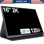 Eviciv 16.0" Portable Monitor 120hz Screen Qhd 100%srgb For Samsung Dex Ps5 Xbox. Fixed Price $75.99.