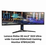 Lenovo R45w-30 44.5" 32:9 Ultra-wide Curved 5120x1440 Gaming Monitor 67b1gac3is. Fixed Price $450.00.