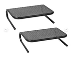 Mind Reader Ventilated Monitor Stand Holds Up To 44 Lbs Metal, Black 2 Pk R51k. Fixed Price $35.00.