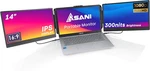 Asani 14" Portable Monitor - Full Hd Tri-screen Extender For Laptopsusb Type-c. Fixed Price $229.99.