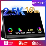 Uperfect Portable Monitor, 16.0" Qhd 2*usb-c Mini Hdmi 500 Cd/m Display Used Us. Fixed Price $53.99.