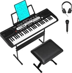 Portable Keyboards Digital Piano With Microphone Headphone X-stand Stool Holder. Fixed Price $78.83.