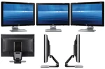 Hp W2558hc 25.5" Monitors (lot Of 3) Pristine! 1920x1200 Webcam + Card Reader. Fixed Price $300.00.