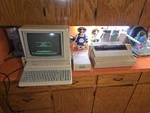 Vintage Apple Monochrome Monitor Iie, Imagewriter Ii Printer, Lle. Fixed Price $650.00.