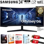 Samsung 34" Odyssey G55t Wqhd Curved Gaming Monitor +26 Months Protection Bundle. Fixed Price $289.99.