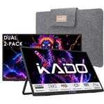 Portable Monitor 15.6 Fhd 1080p Usb C Hdmi 2 Pack Kado K165w-fpx-dual. Fixed Price $209.99.