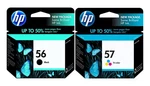 2 Pack Genuine New Hp 56/57 (c6656an/c6657an) Ink Cartridges. Fixed Price $24.86.