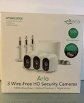 Arlo Vms3330w Security System With 3 Hd Cameras - White. Fixed Price $250.00.