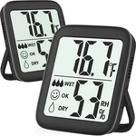Antonki 2 Pack Room Thermometer For Home, Indoor Hygrometer Humidity Meter Gauge. Fixed Price $13.97.